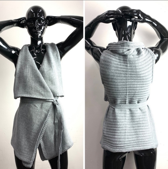 Versatile Wrap Knitted Sweater Cardigan - Picture 2 of 8